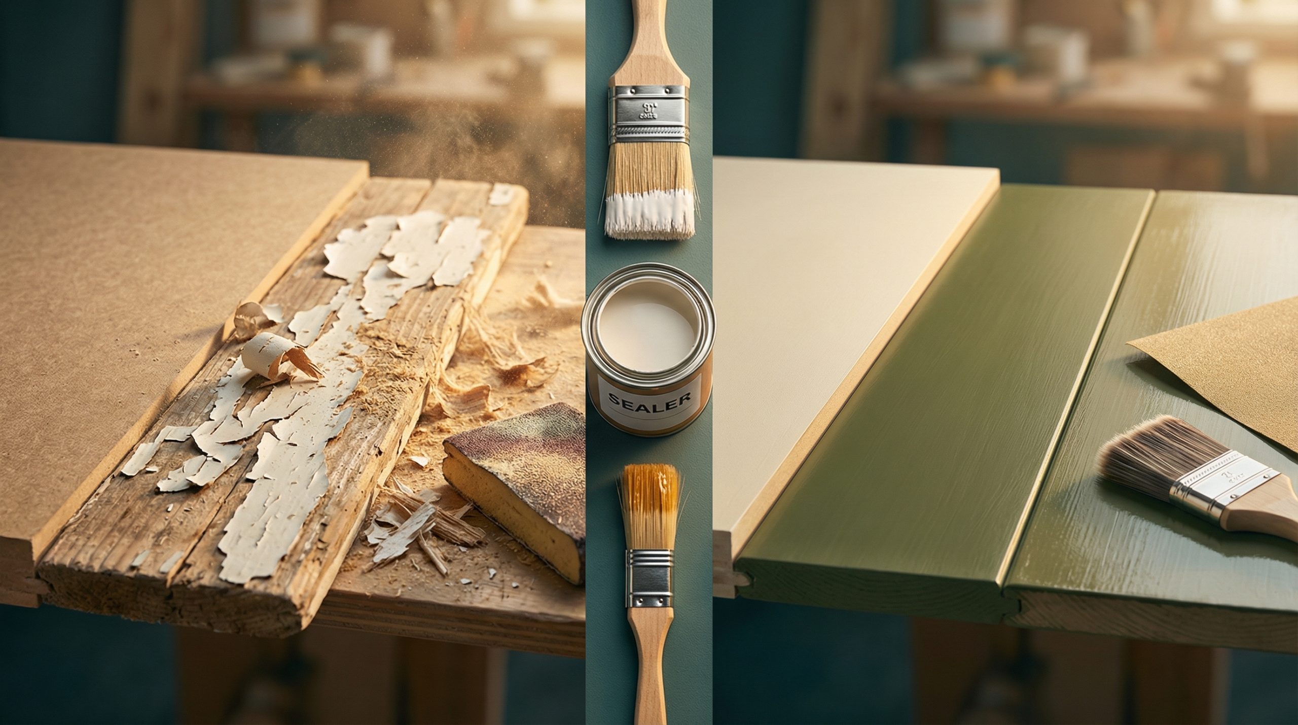 Tinta sem base descasca da Madeira e MDF?