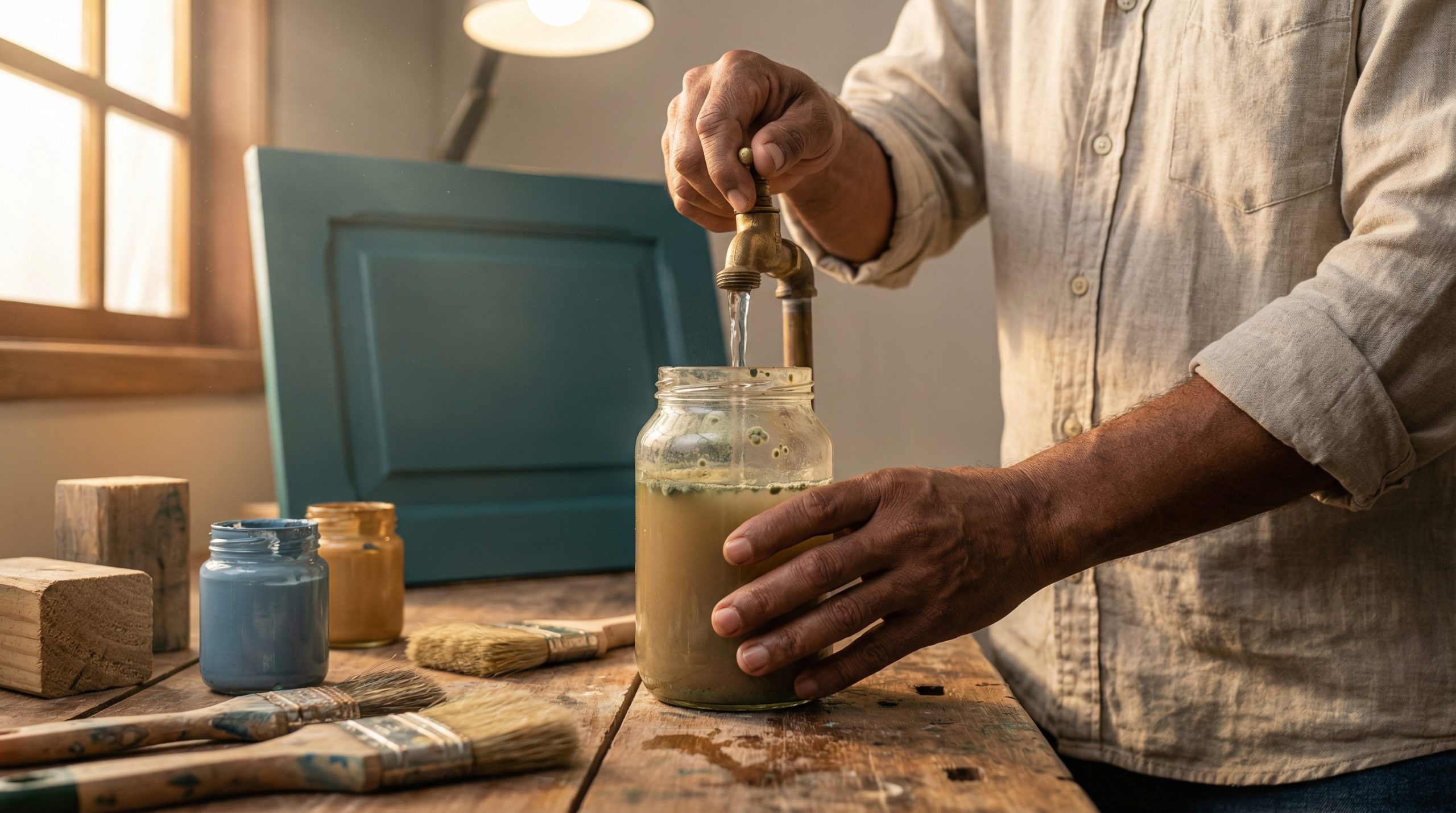 Diluição com água da torneira mofa Pintura Manual?