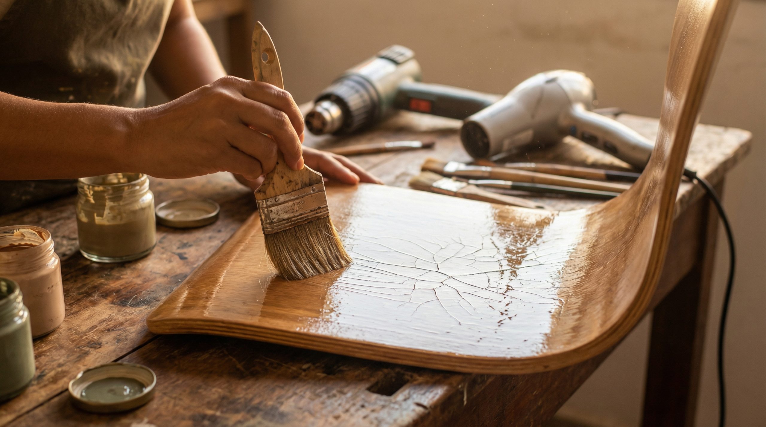 Acelerar a secagem trinca o verniz da Pintura Manual?