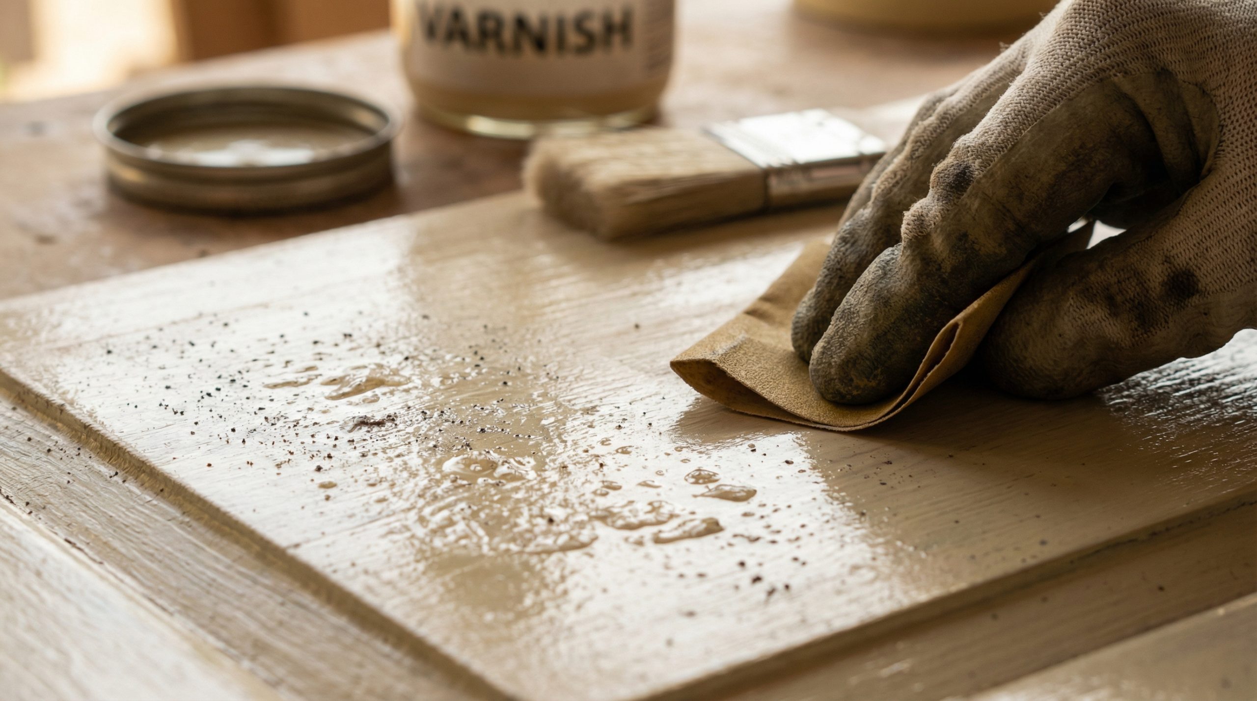 Verniz contaminado cria grumos sobre Pintura Manual? - 2