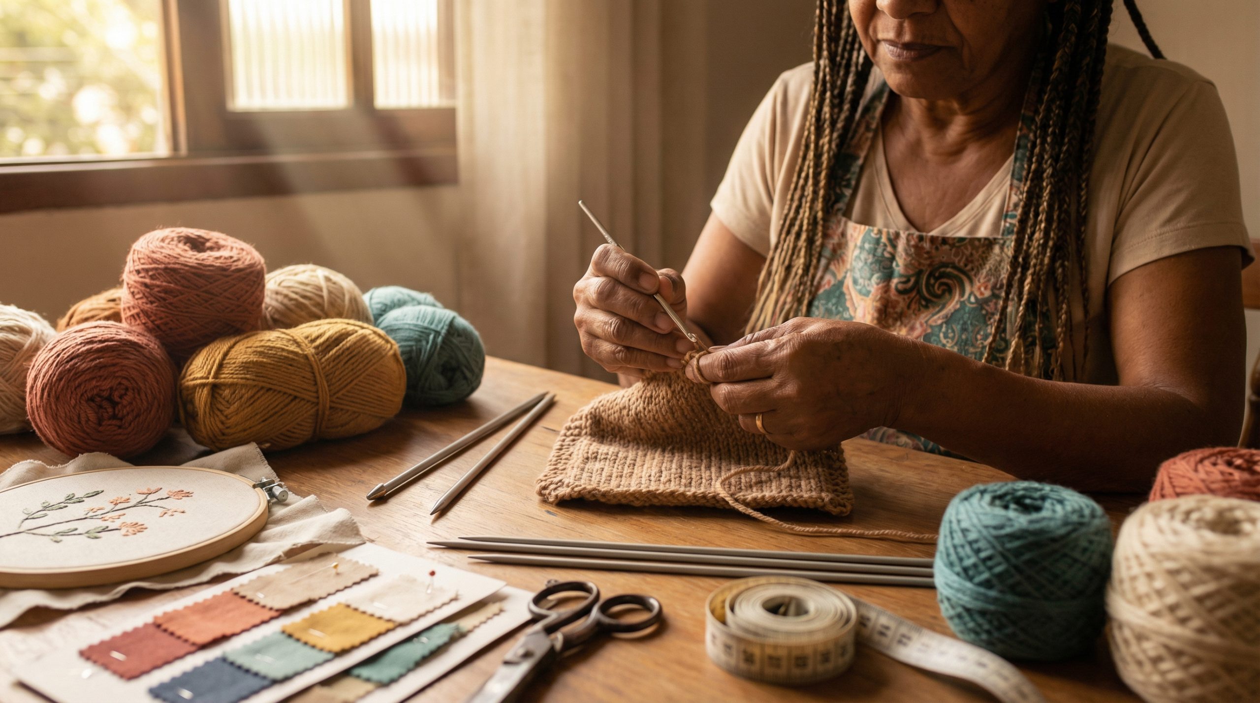 Cores certas salvam pontos tortos com Fios e Agulhas?