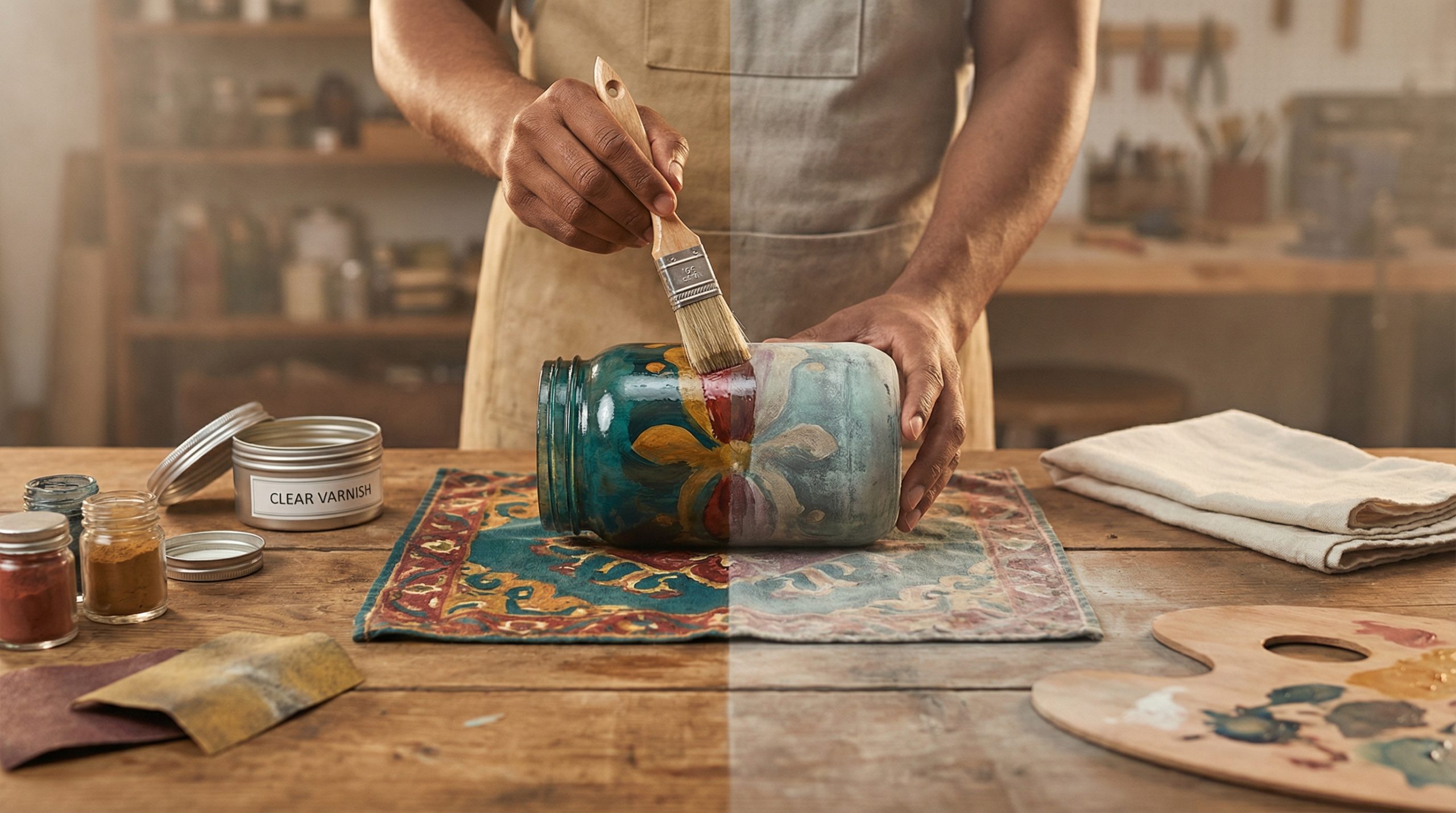 Sem verniz, toda Pintura Manual desbota em meses