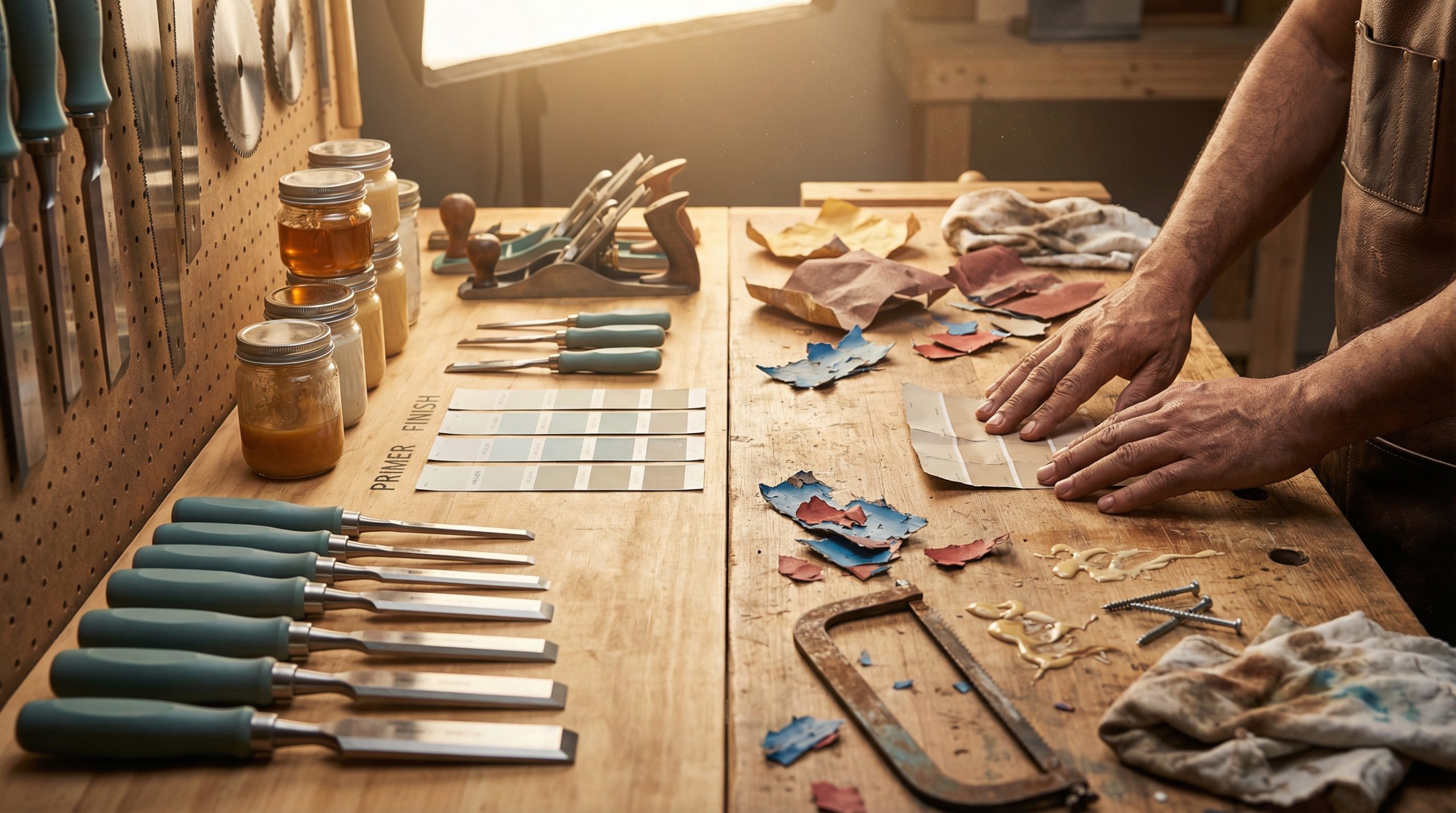 Bancada suja — risco para Ferramentas e Materiais