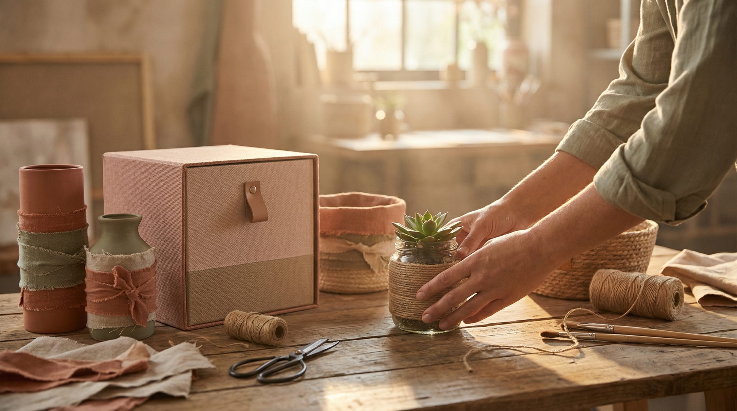 Embalagens vazias viram decoração ao Reciclar e Recriar
