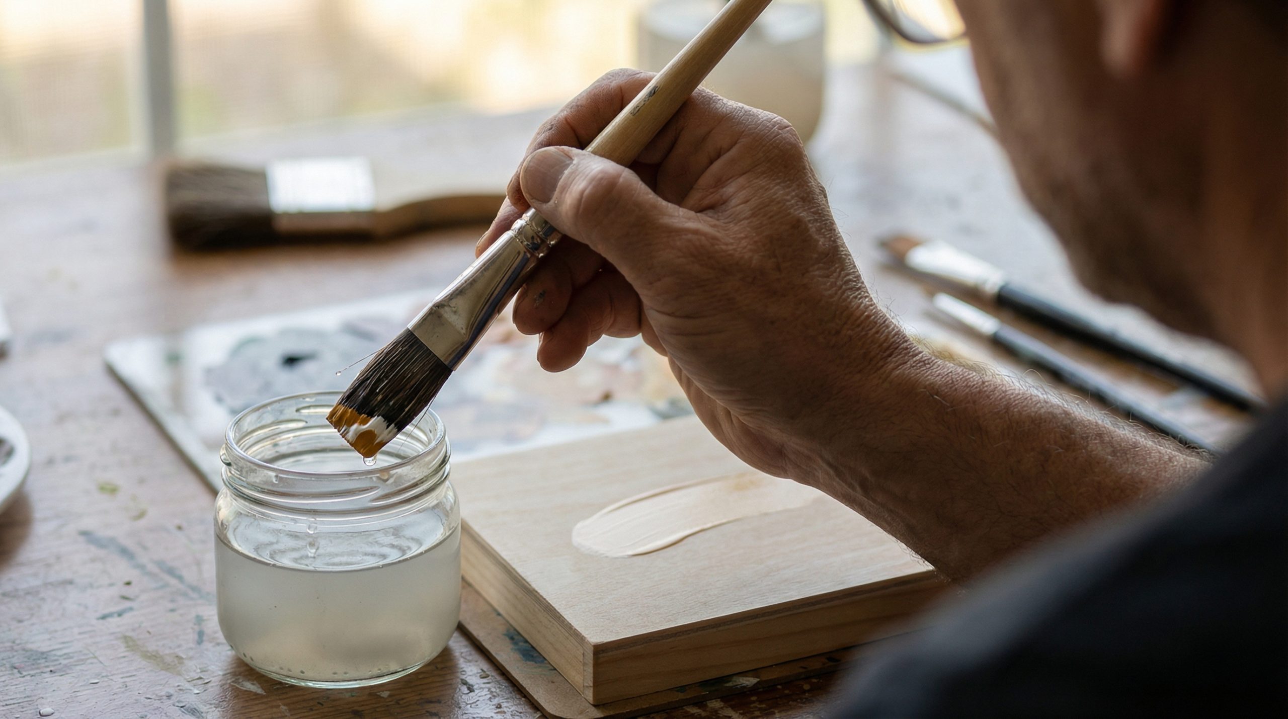 Hidrate o pincel — zero marcas na Pintura Manual - 2