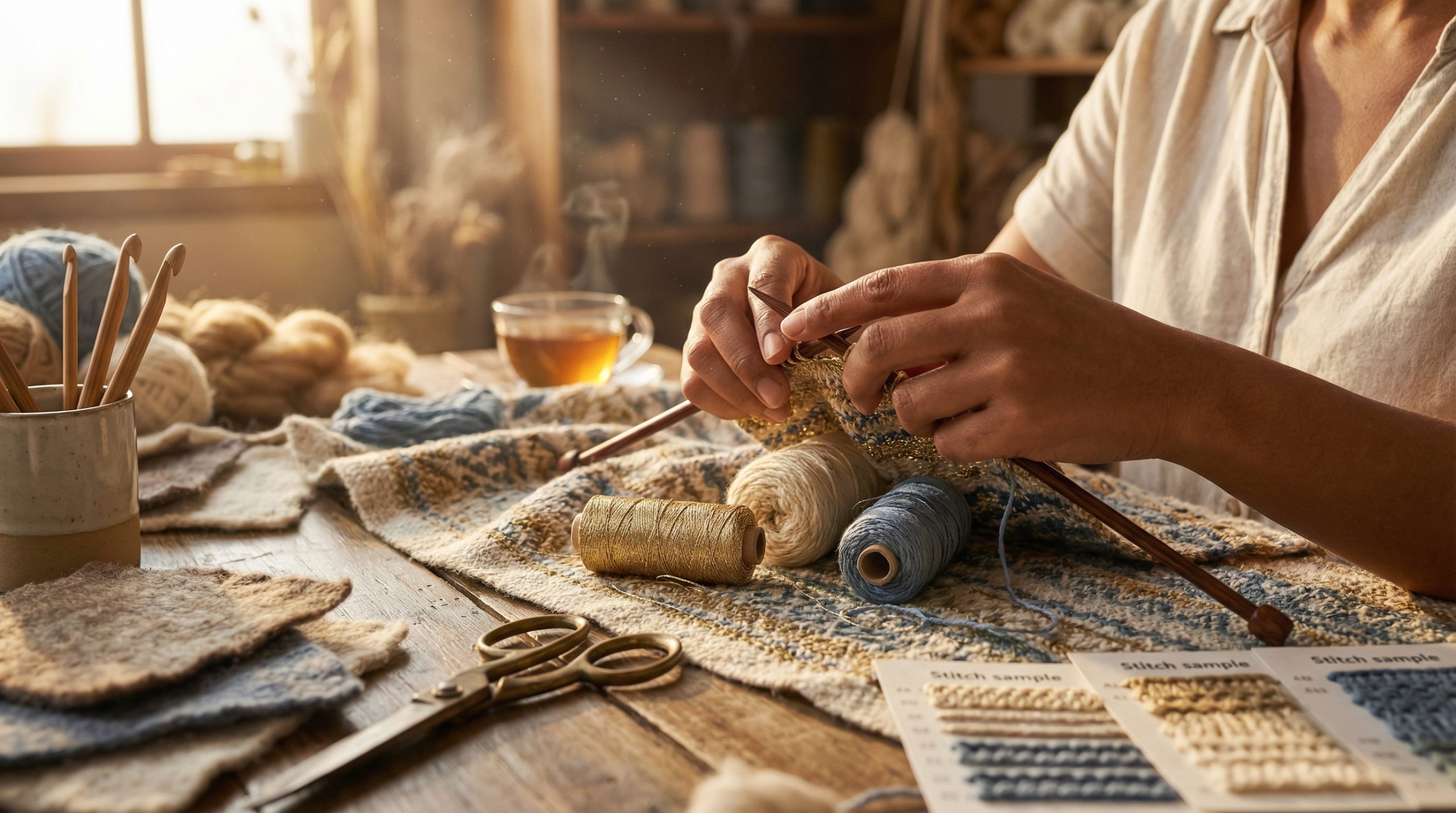 Falhas no ponto — revise a escolha de Fios e Agulhas