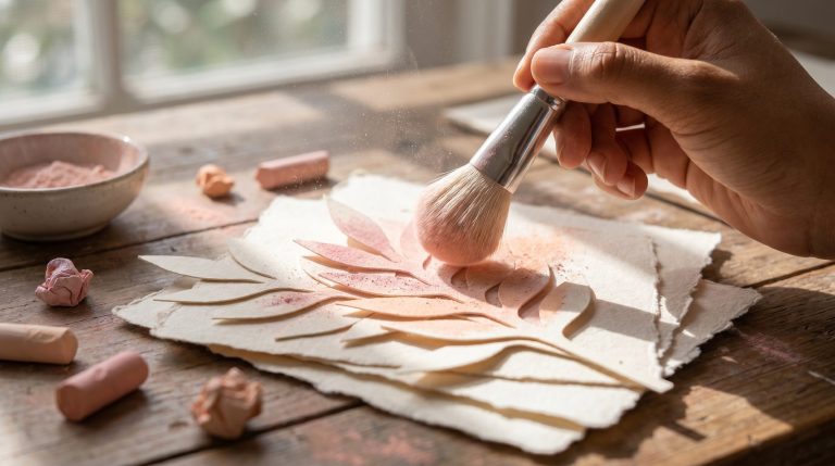 Giz pastel agrega sombras suaves aos Projetos com Papel