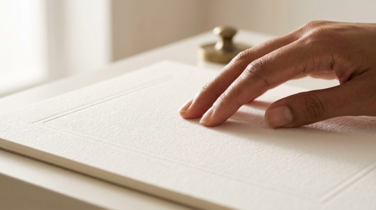 Textura de linho: sofisticação em Projetos com Papel