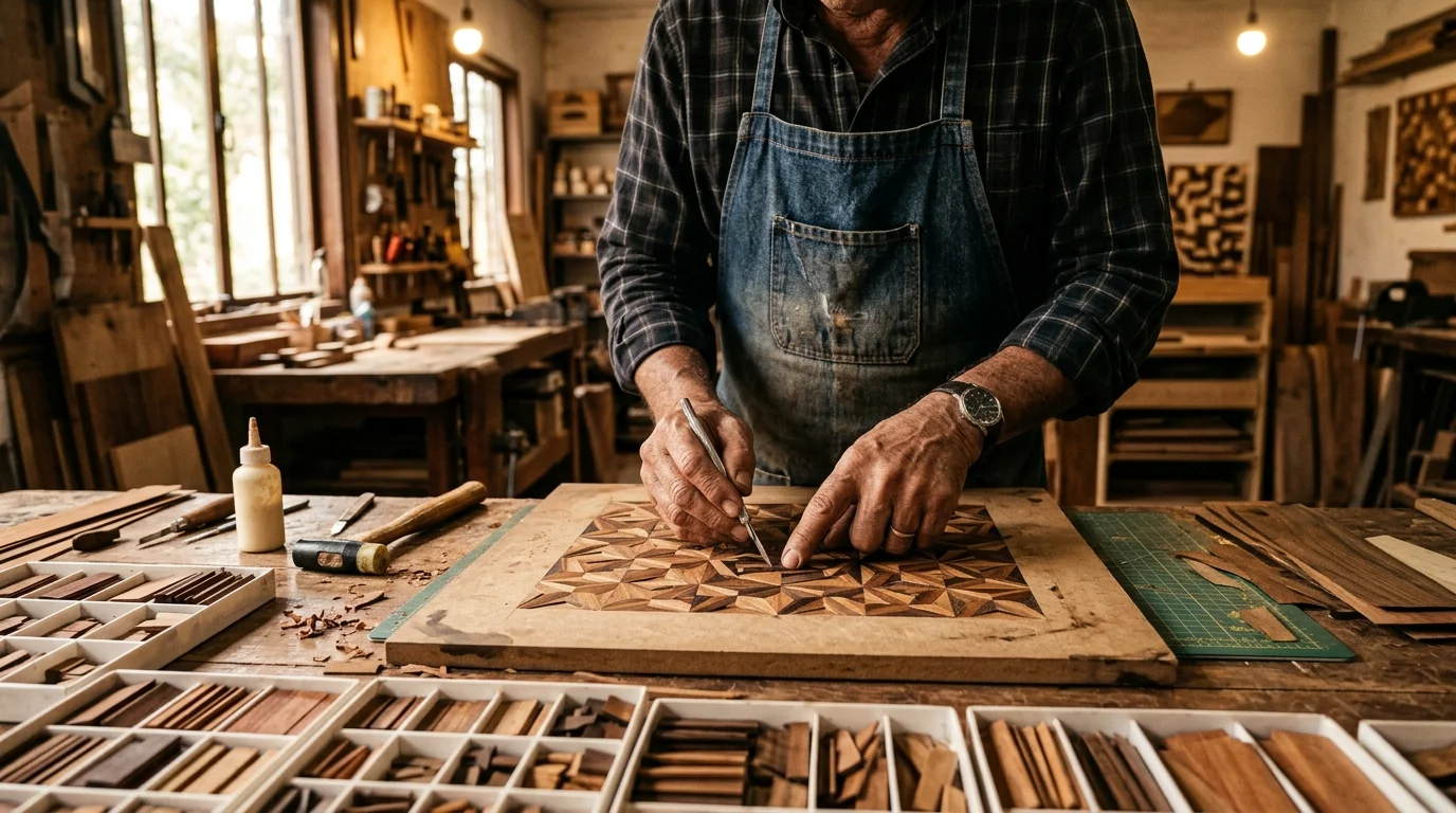 Marchetaria em Madeira e MDF - técnica artesanal profissional