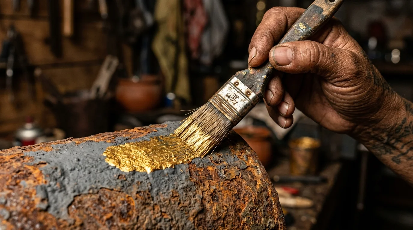 Pintura Manual em metal: o primer que muda tudo antes do pincel — detalhe