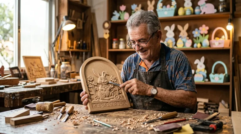 Nichos em Madeira e MDF decorativos de Pascoa em atelie artesanal